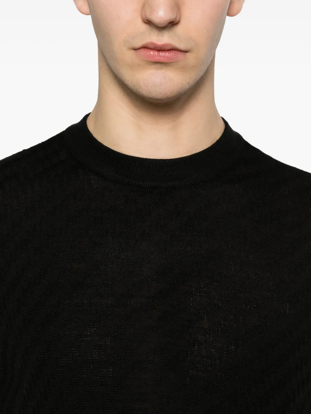 Emporio Armani T-shirt met ronde hals Zwart