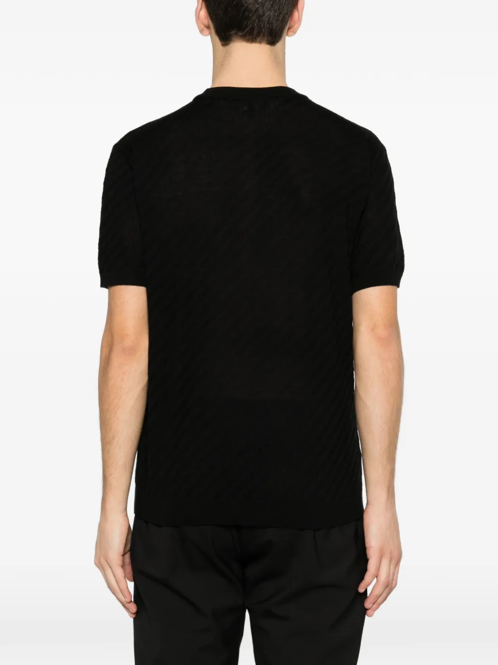 Emporio Armani T-shirt met ronde hals Zwart