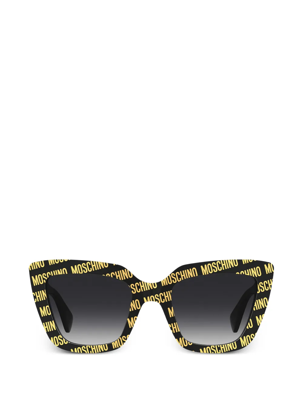Moschino logo-print cat-eye sunglasses - Schwarz