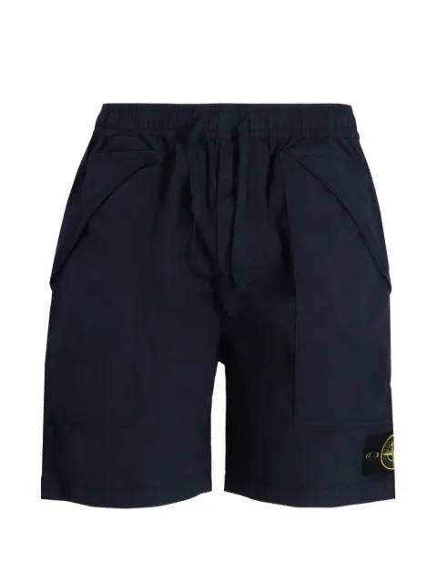 Stone Island bermudas con parche del logo y cordones en la pretina