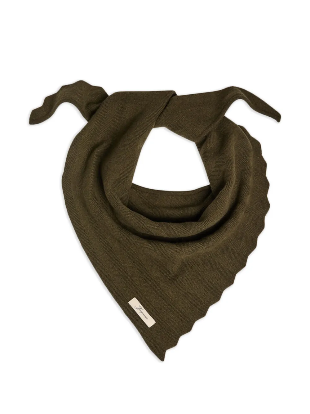 Jacquemus herringbone scarf - Verde
