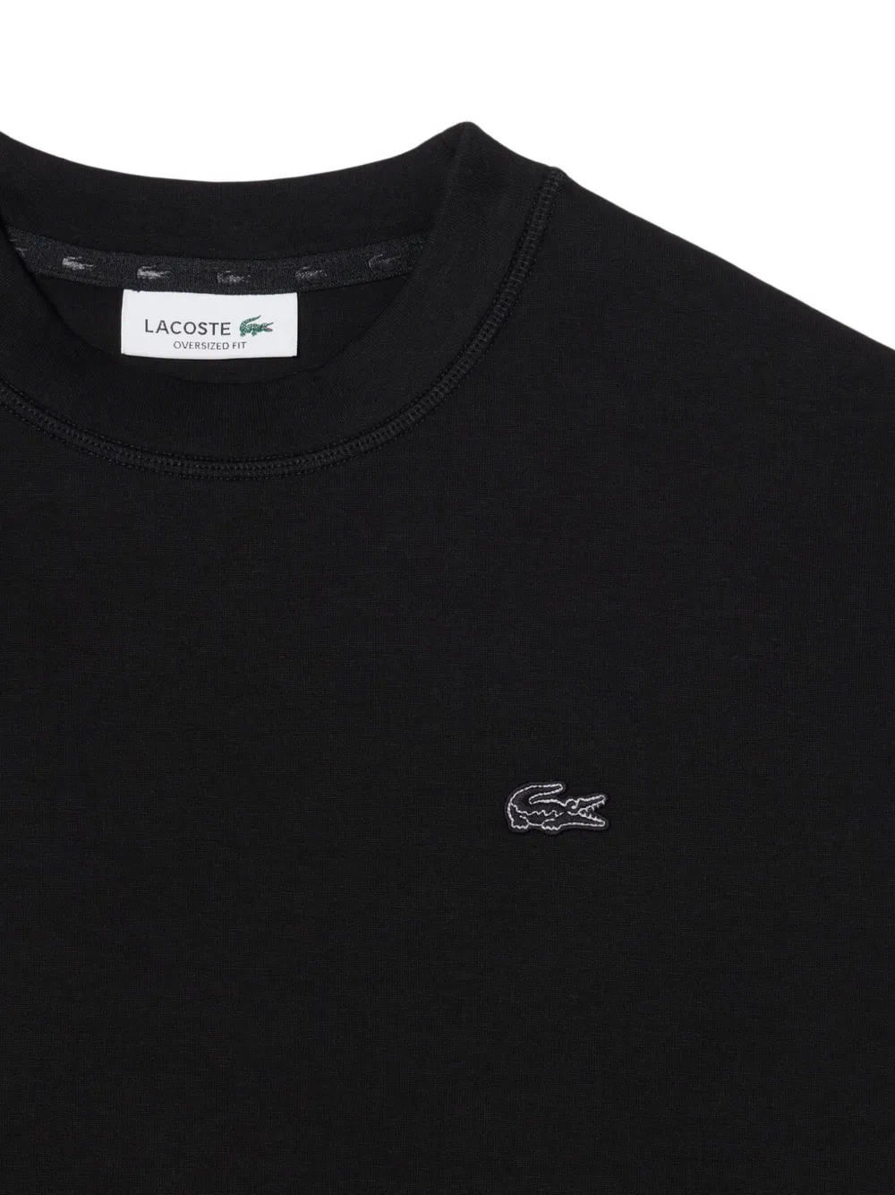 Lacoste Sweater met geborduurd logo Zwart