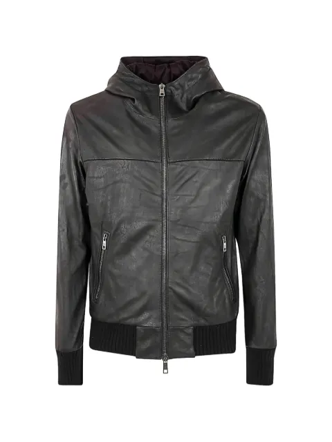 Giorgio Brato hooded leather jacket