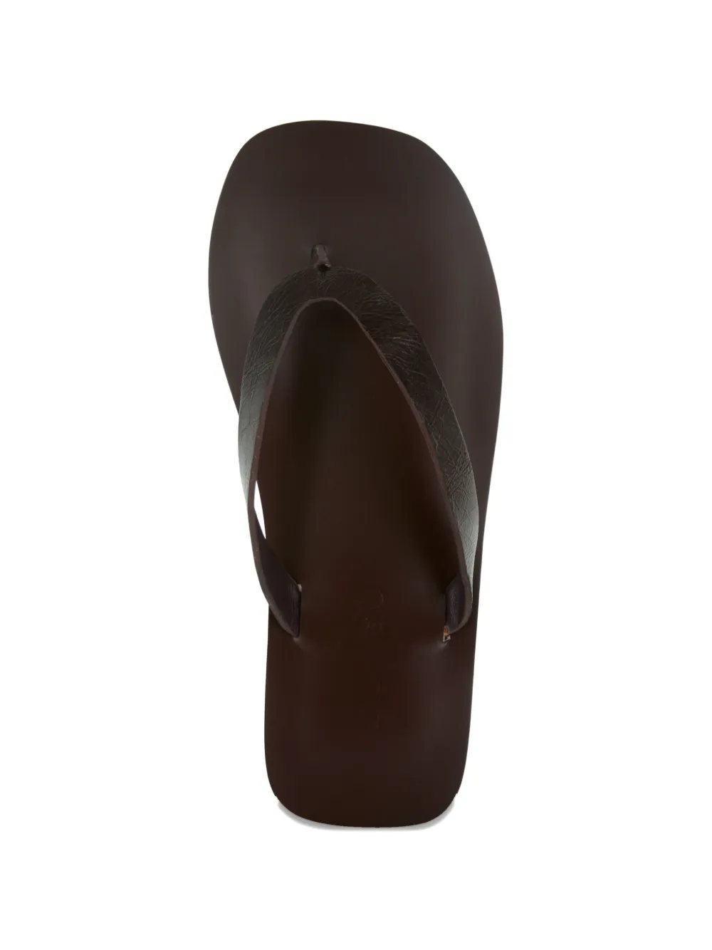 Senso Xeo III leren teenslippers Bruin