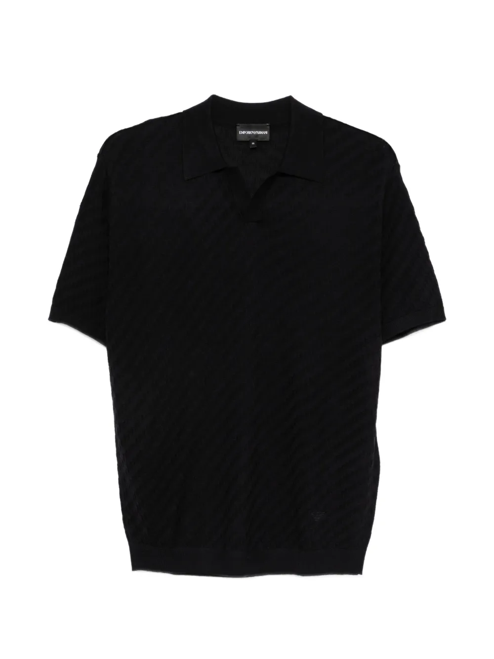 Emporio Armani jacquard polo - Blu