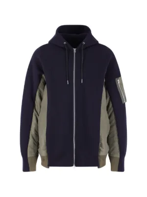 Sacai ジップアップ パーカー | パープル | FARFETCH JP