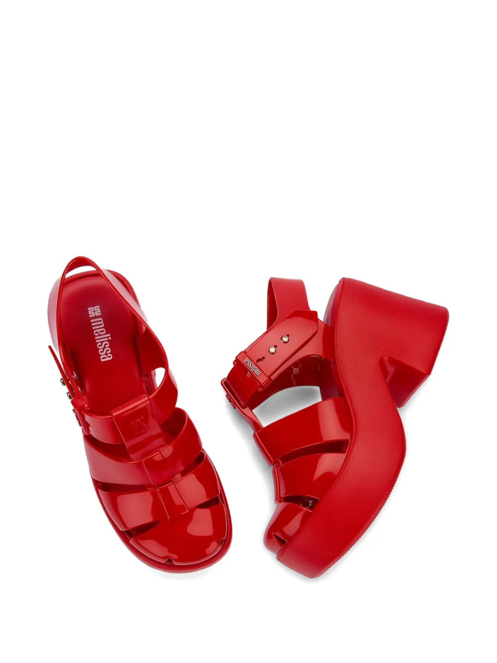 Melissa Lulu pumps met plateauzool Rood