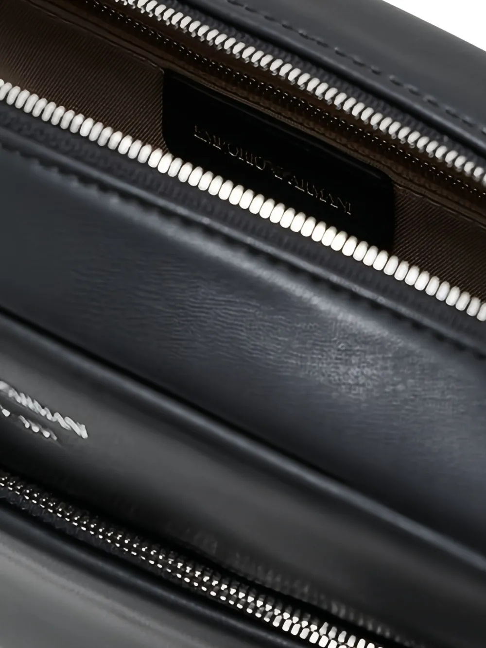 Emporio Armani Leather Shoulder Bag | Black | FARFETCH ZA