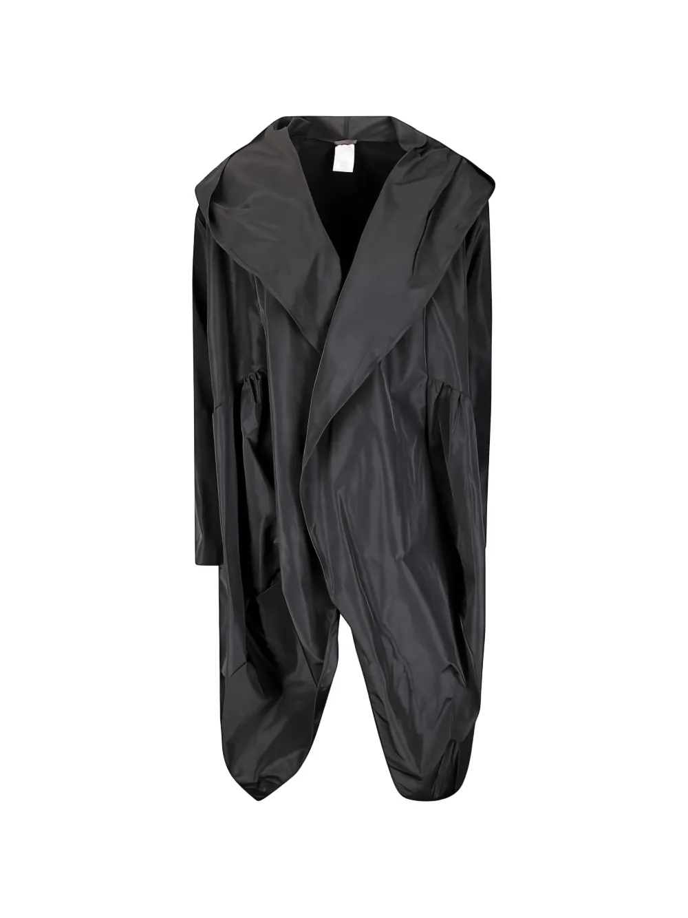 HIRA hooded wrap trench - Nero
