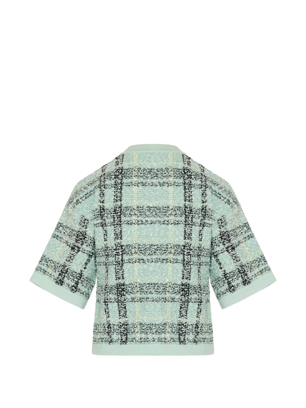  Balmain Checked Button-up Cardigan - Green 