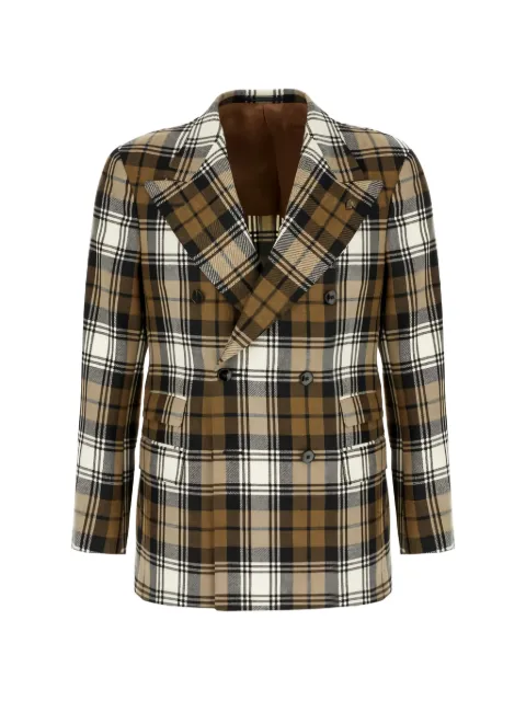 Gabriele Pasini checked double-breasted coat