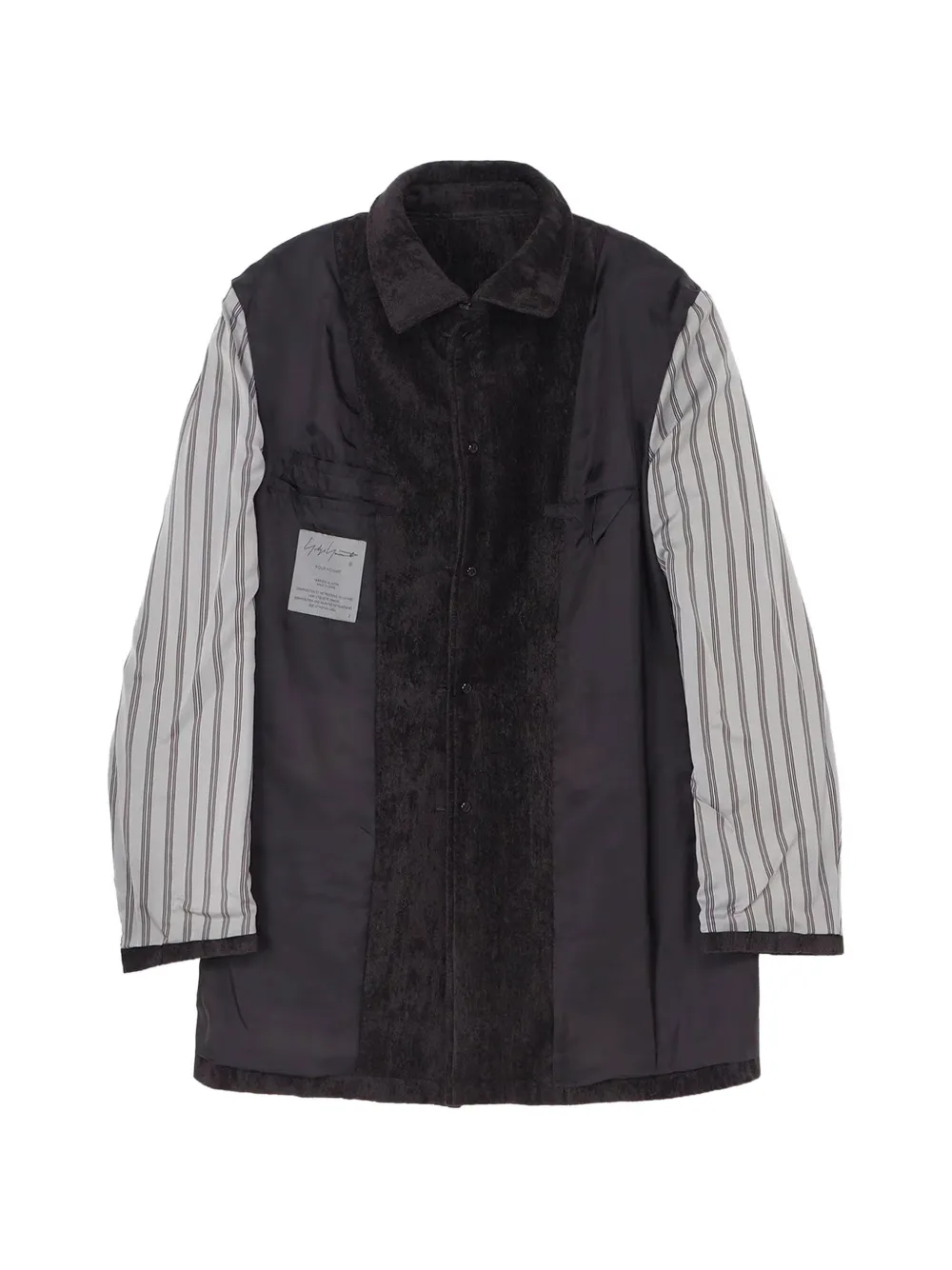 Yohji Yamamoto Gestreepte jas Grijs