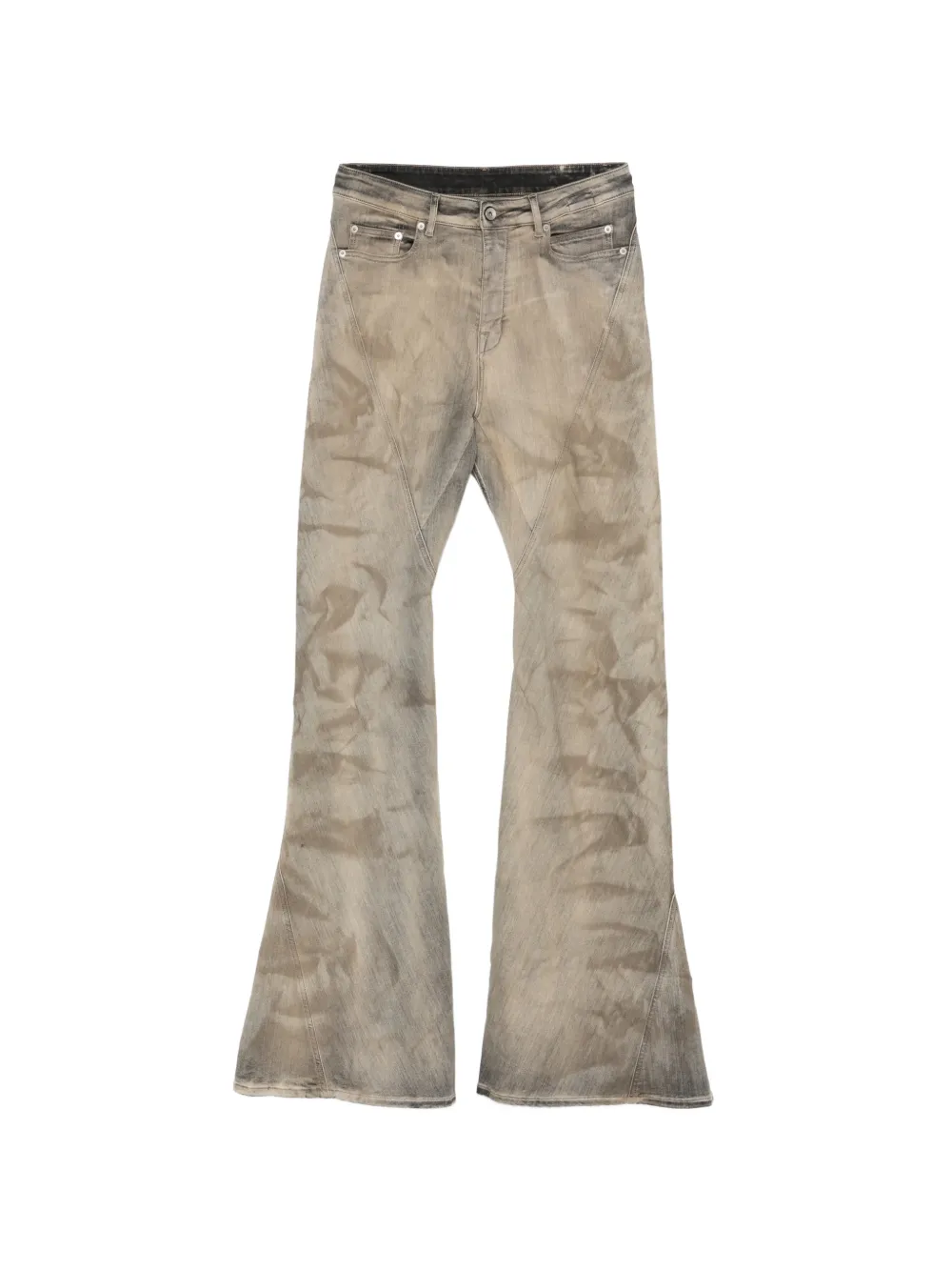 Rick Owens DRKSHDW washed bootcut jeans - Nude