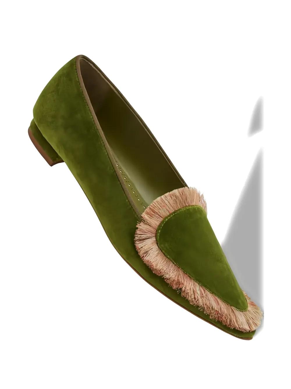 Manolo Blahnik Loafers met franje Groen