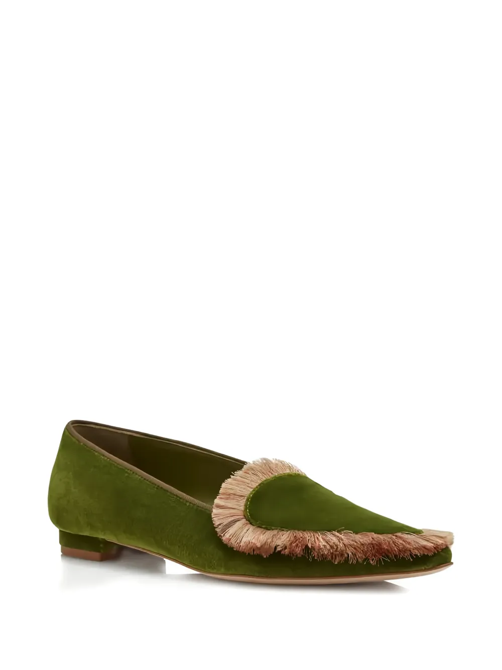 Manolo Blahnik Loafers met franje Groen