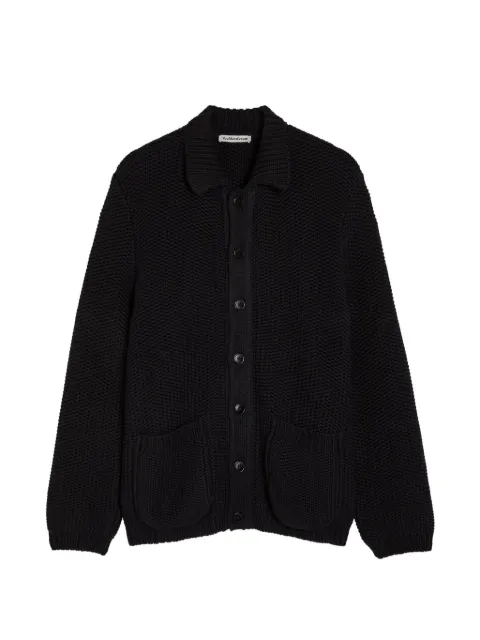 YMC patch-pocket knitted cardigan