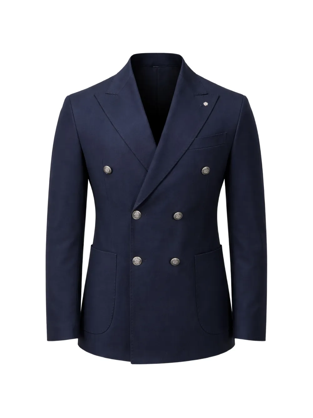 BHARNABA peak-lapel double-breasted blazer - Blu