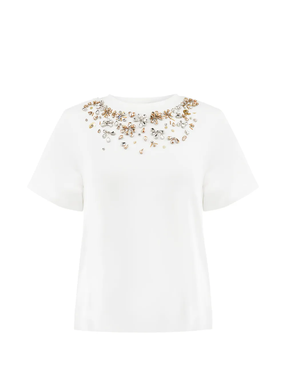 Cinq A Sept Tumbling Flowers T-shirt - Bianco