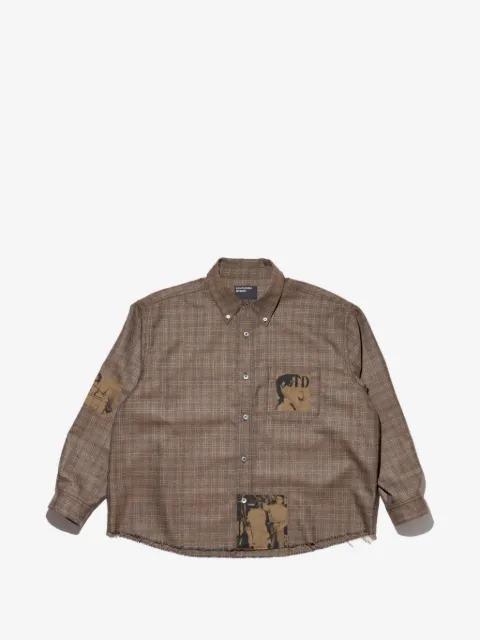 Enfants Riches Déprimés patch-detail flannel shirt