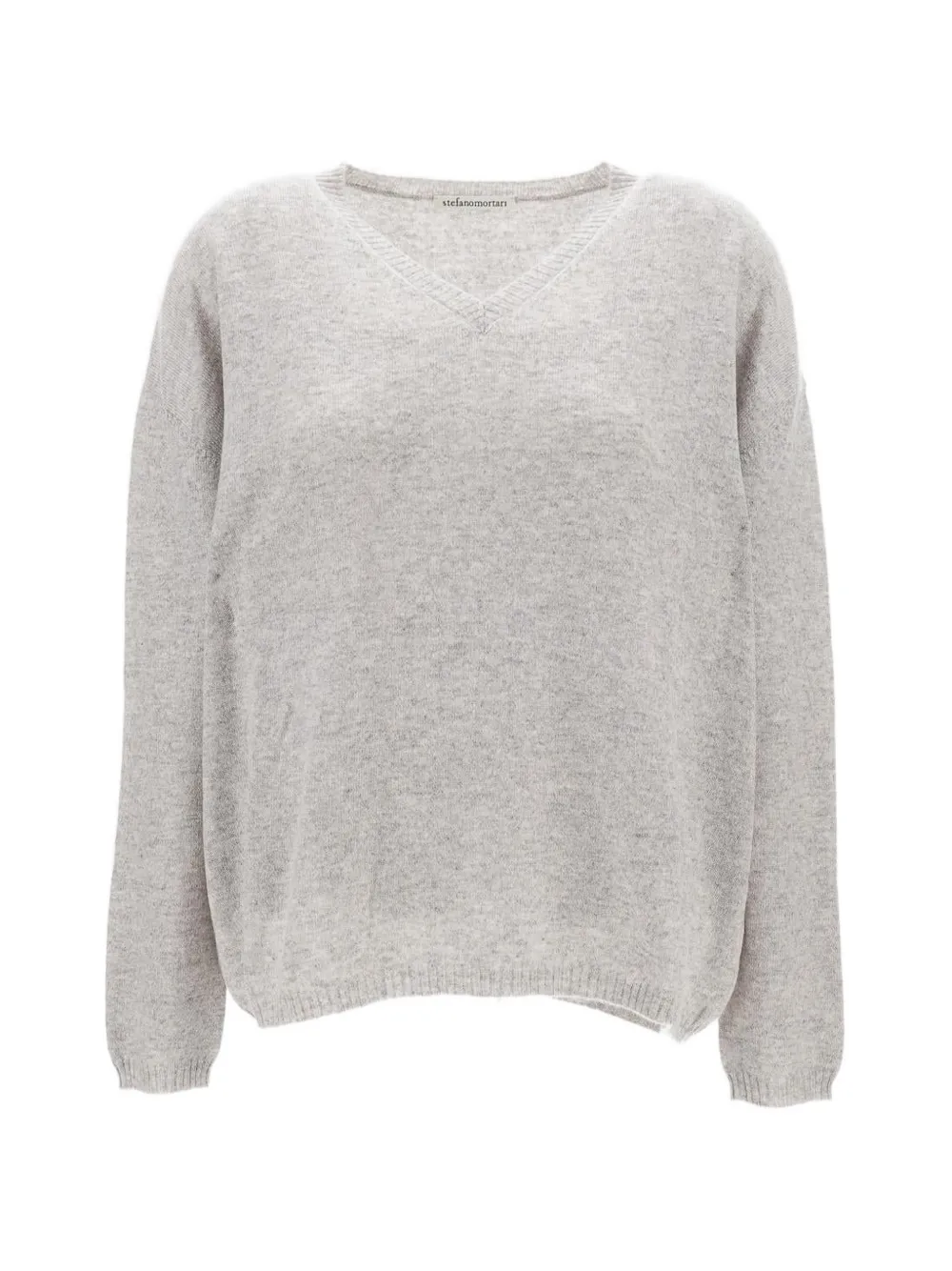 Stefano Mortari ribbed V-neck sweater - Grigio