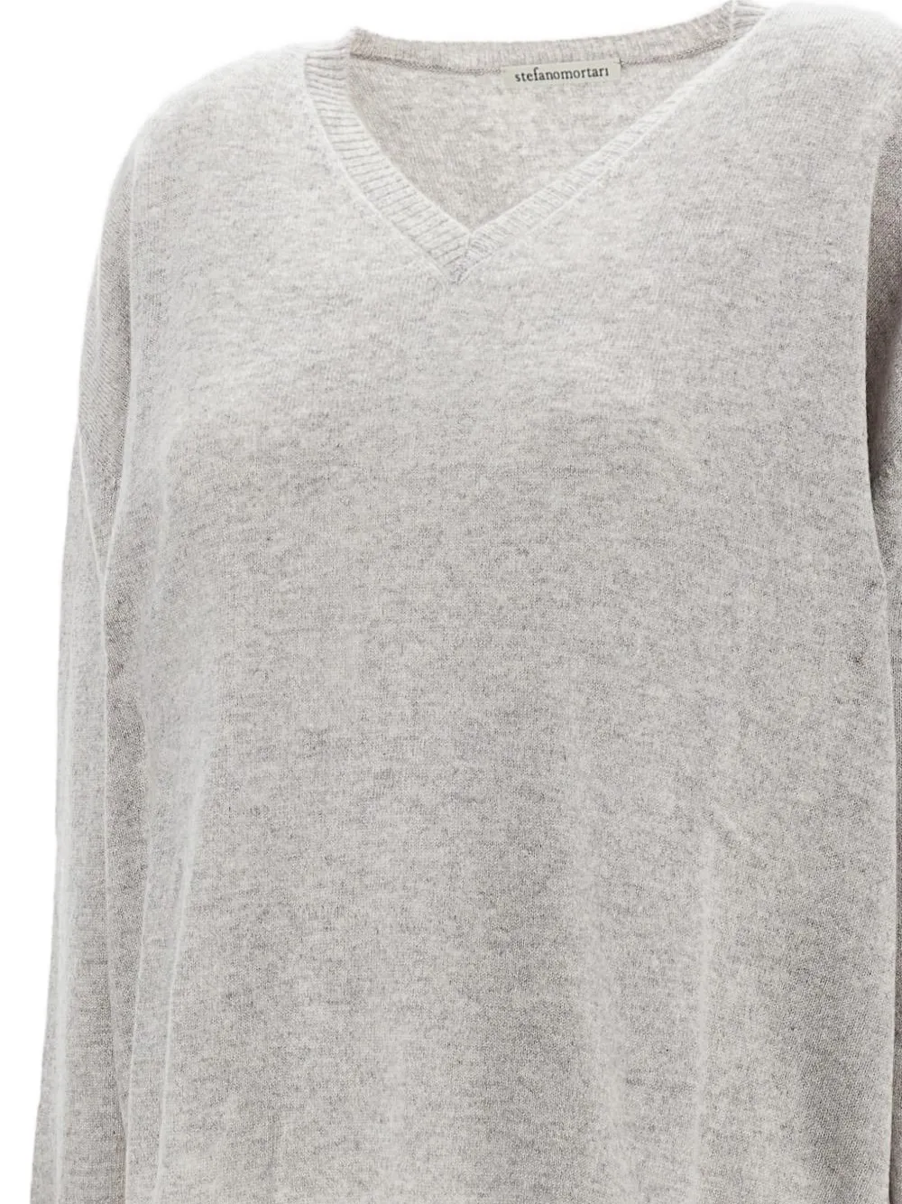  M.s.m. Ribbed V-neck Sweater - Grey 