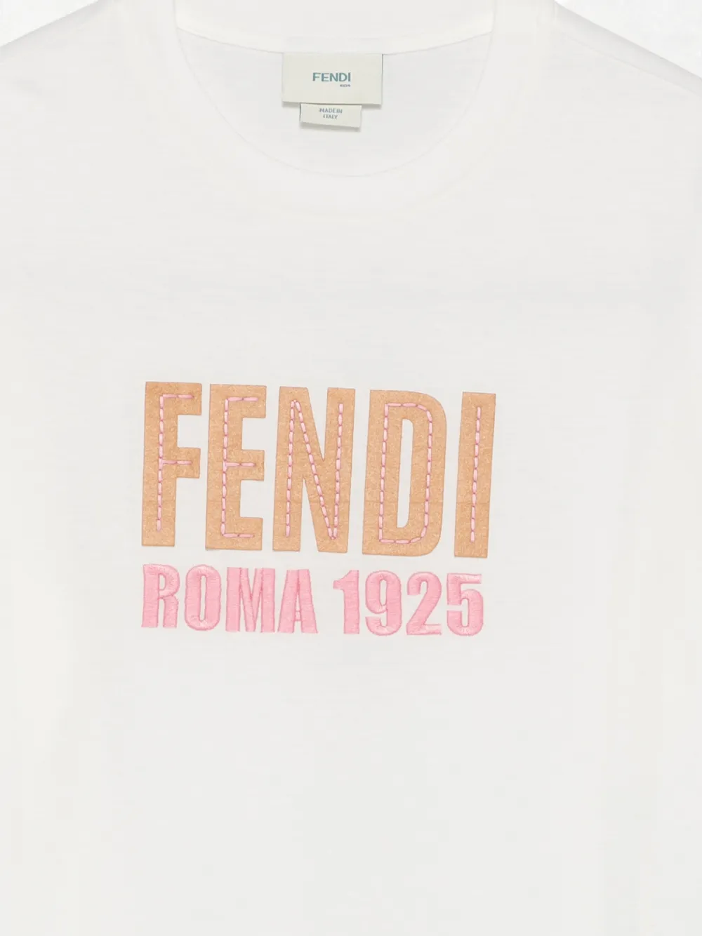 Fendi Kids T-shirt met logopatch Wit