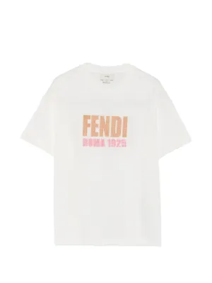 FENDI フェンディ　kids Tシャツ Fendi Kids logo-embroidered T-shirt | White | FARFETCH