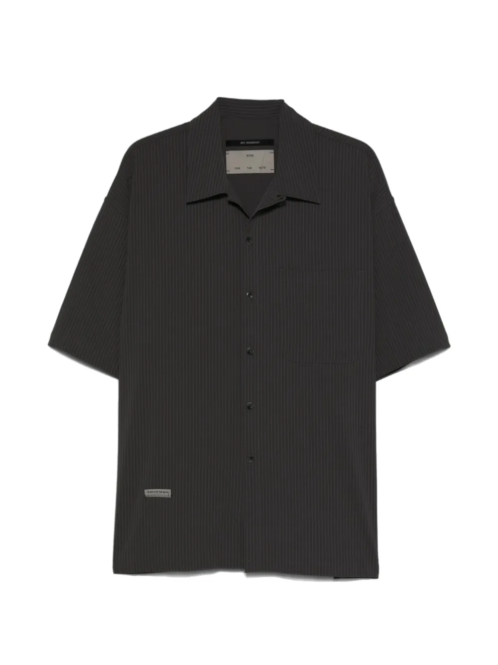 Song For The Mute pinstripe-pattern chest-pocket shirt - Grigio
