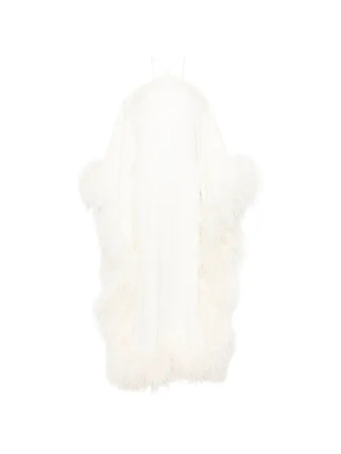 Taller Marmo feather trim maxi dress