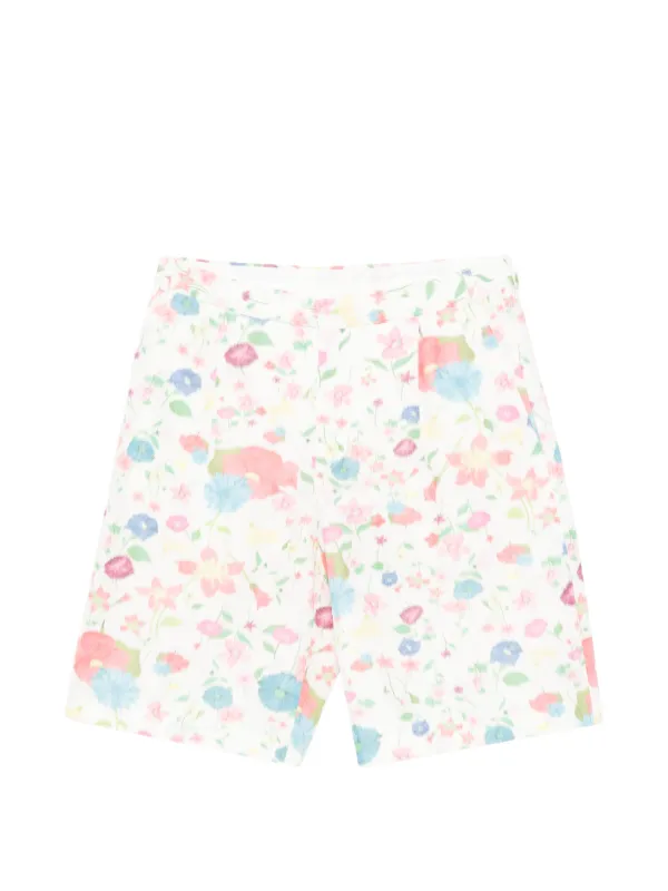 Walter Van Beirendonck Floral-print Shorts in White
