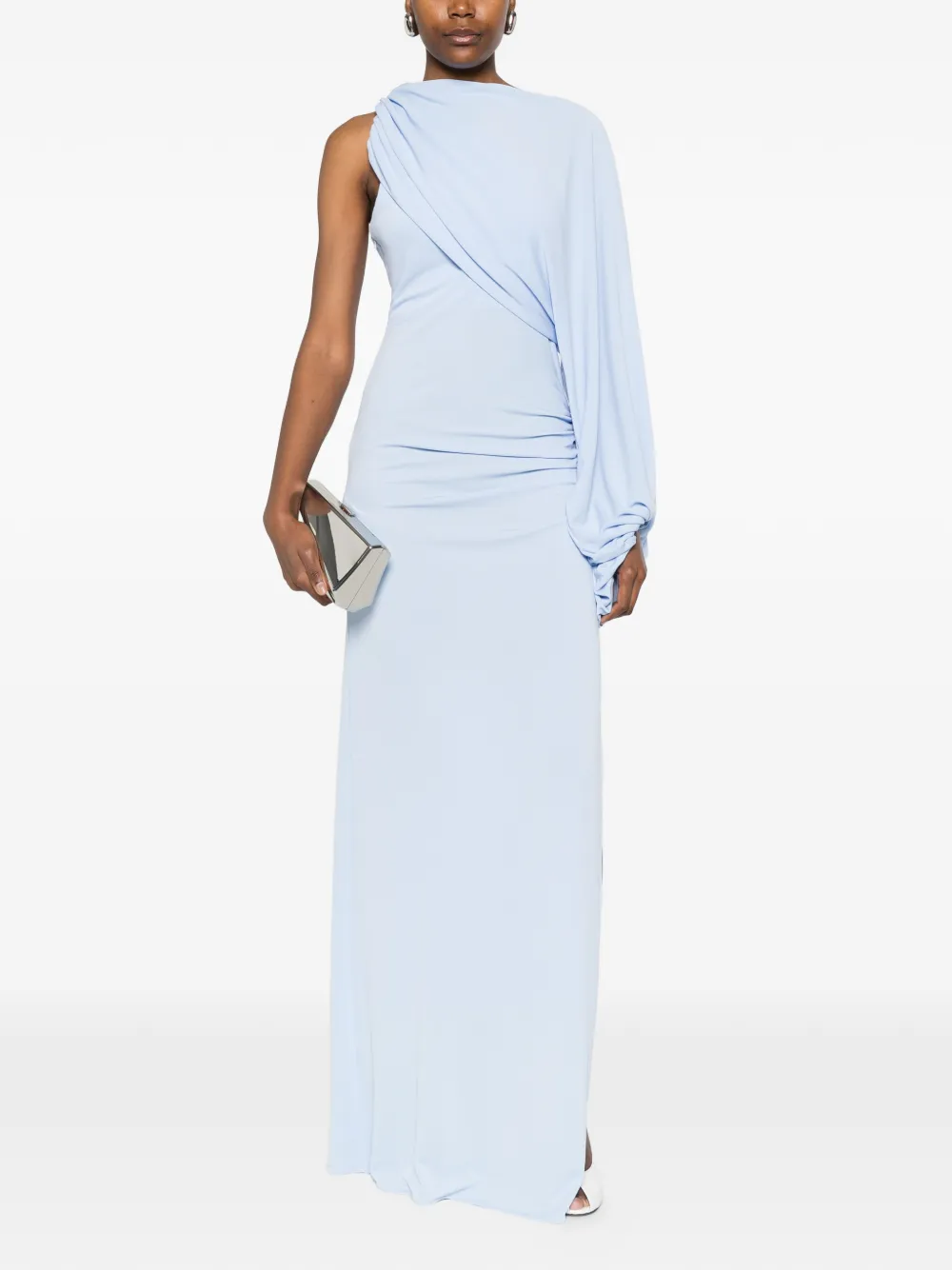 The Andamane Selene Draped Maxi One-shoulder Dress - Blue 