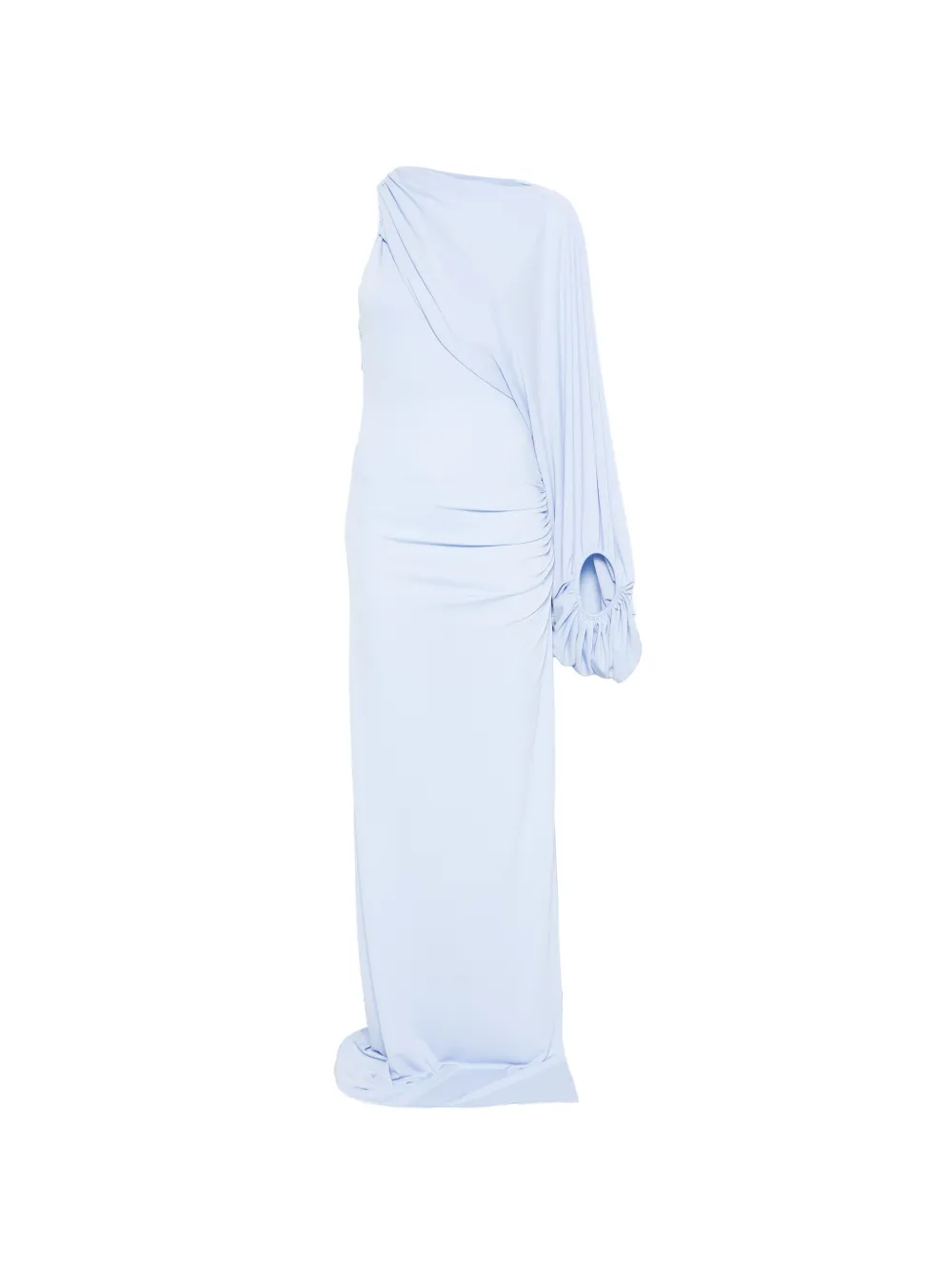 THE ANDAMANE Selene draped maxi one-shoulder dress - Blu