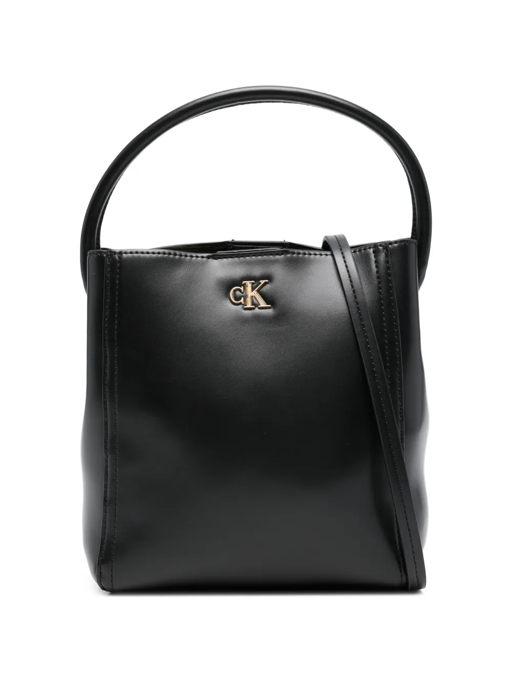 Calvin Klein logo bucket tote bag - Nero