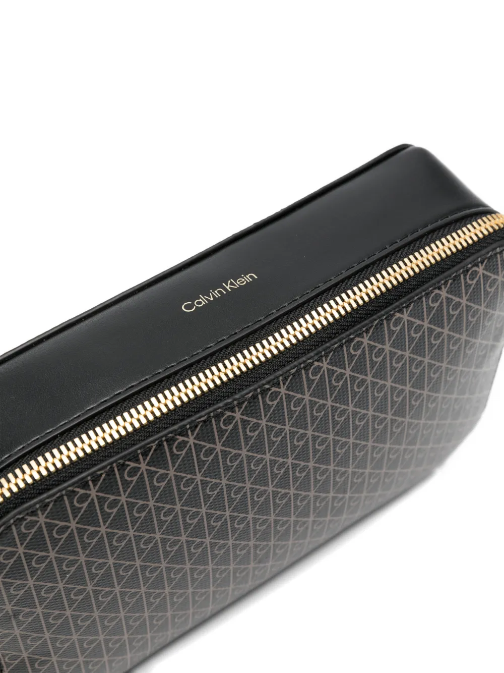 Calvin Klein Lange crossbodytas met embleem Zwart