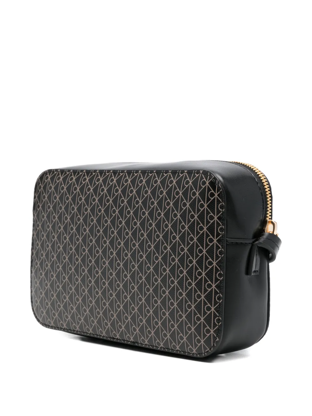 Calvin Klein Lange crossbodytas met embleem Zwart