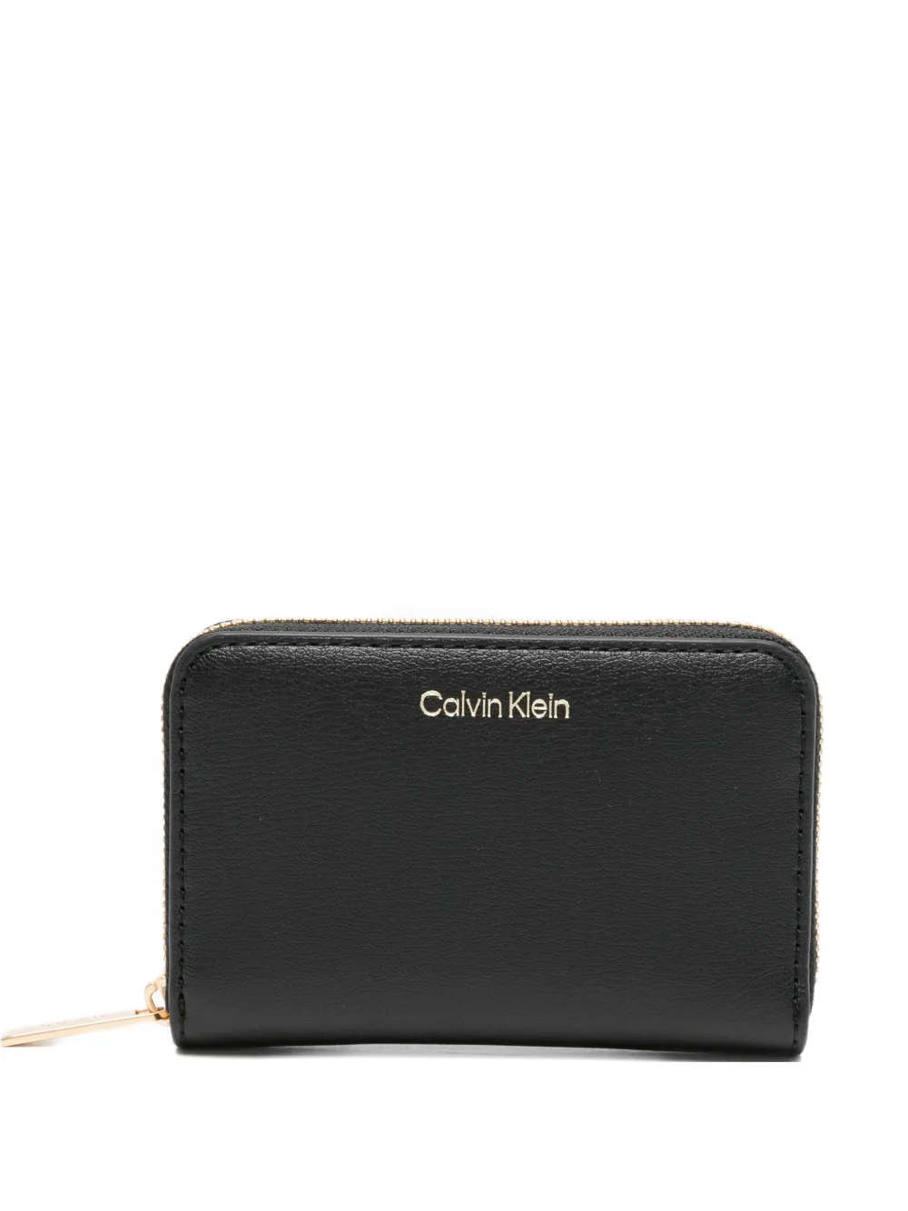 Calvin Klein medium foil-logo zip-around wallet - Nero