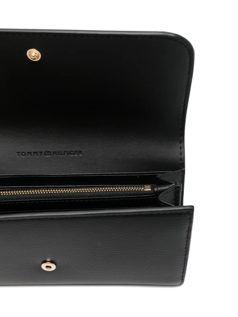  Tommy Hilfiger Flag Flap Wallet - Black 