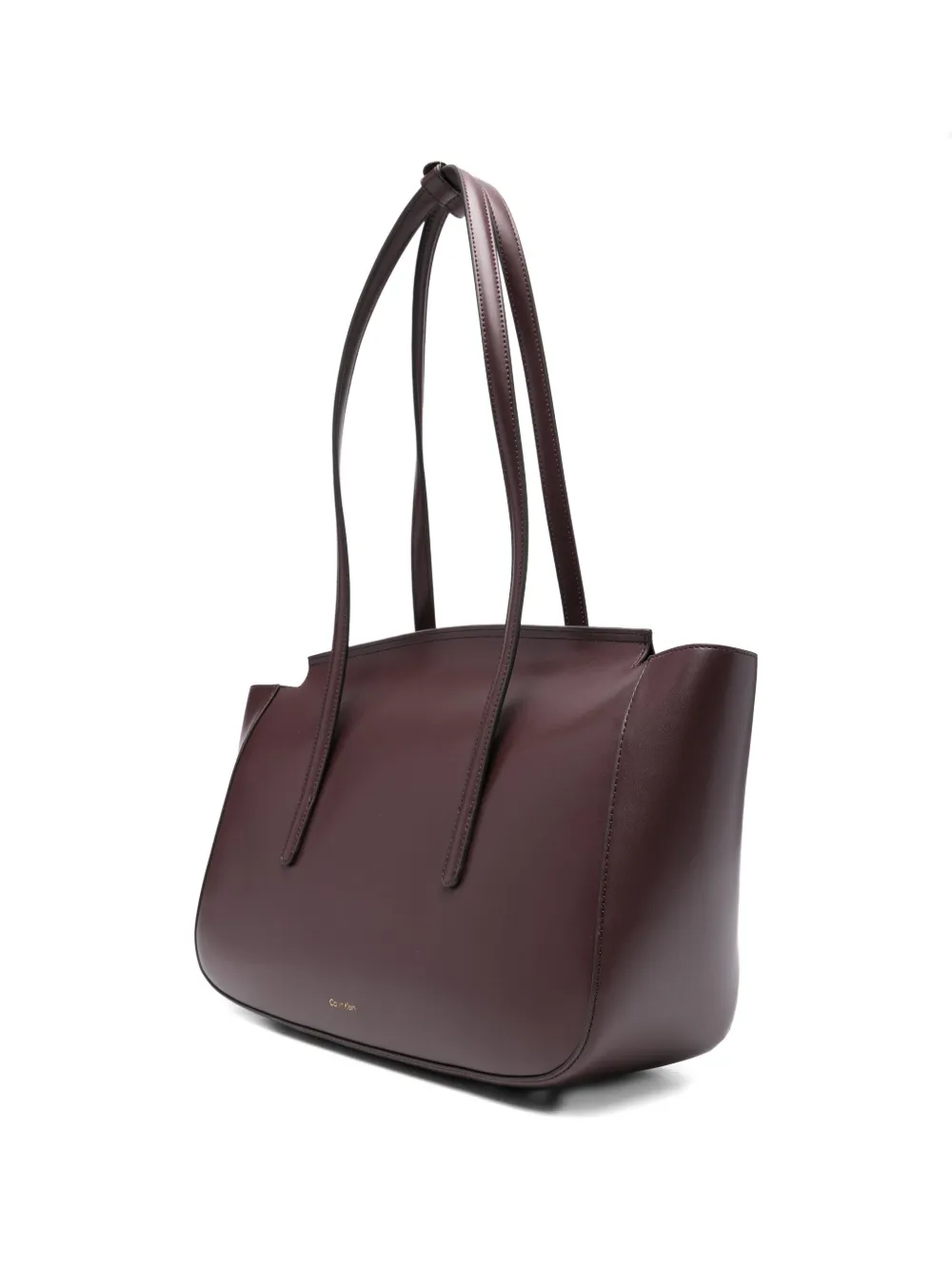 flap-top logo-detail tote bag