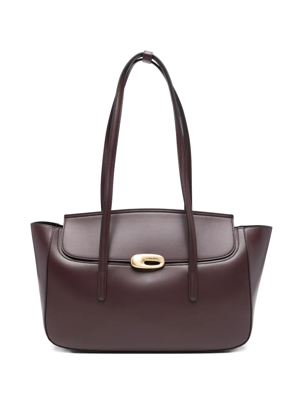 Calvin Klein flap-top logo-detail tote bag - Marrone