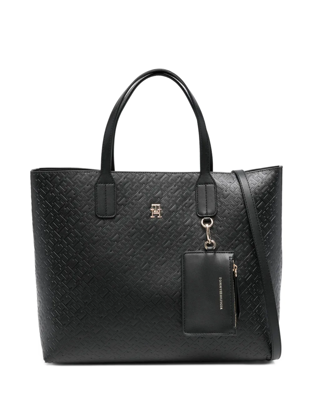 Tommy Hilfiger icon satchel mono tote bag - Nero