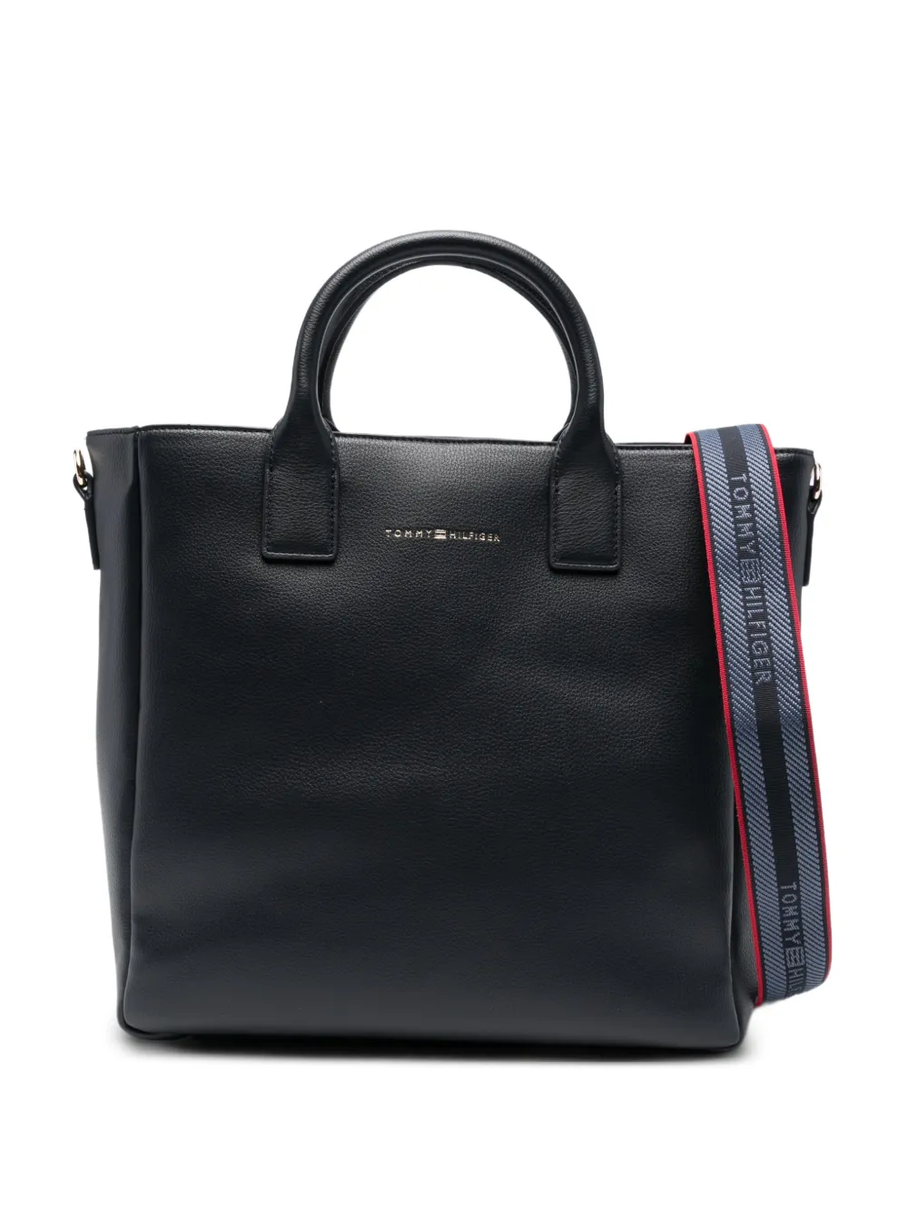 Tommy Hilfiger logo strap tote bag - Nero