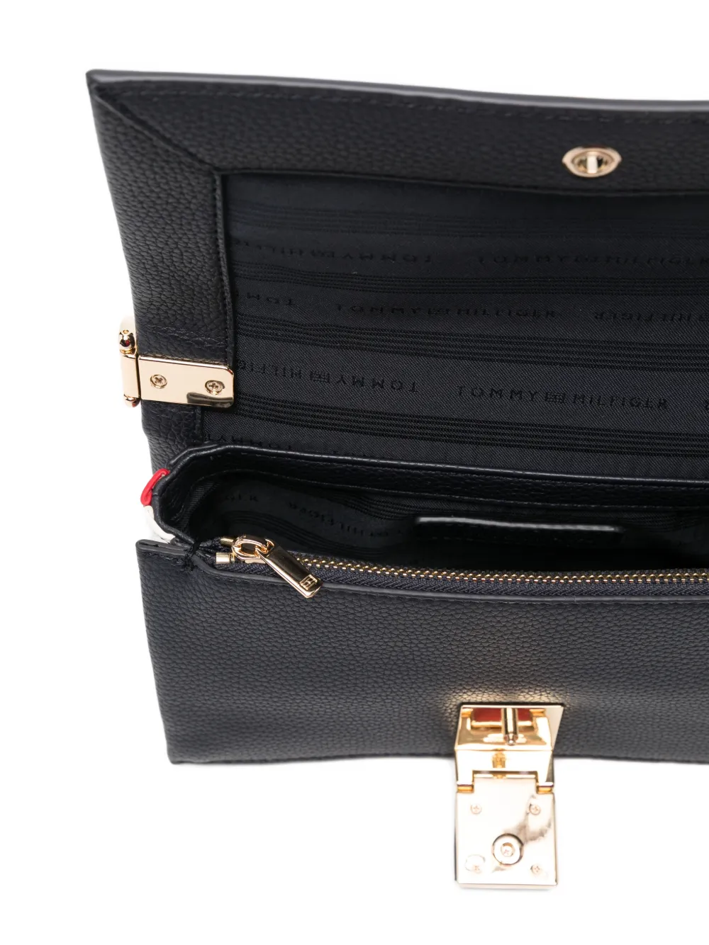Tommy Hilfiger Crossbodytas met logoplakkaat Blauw