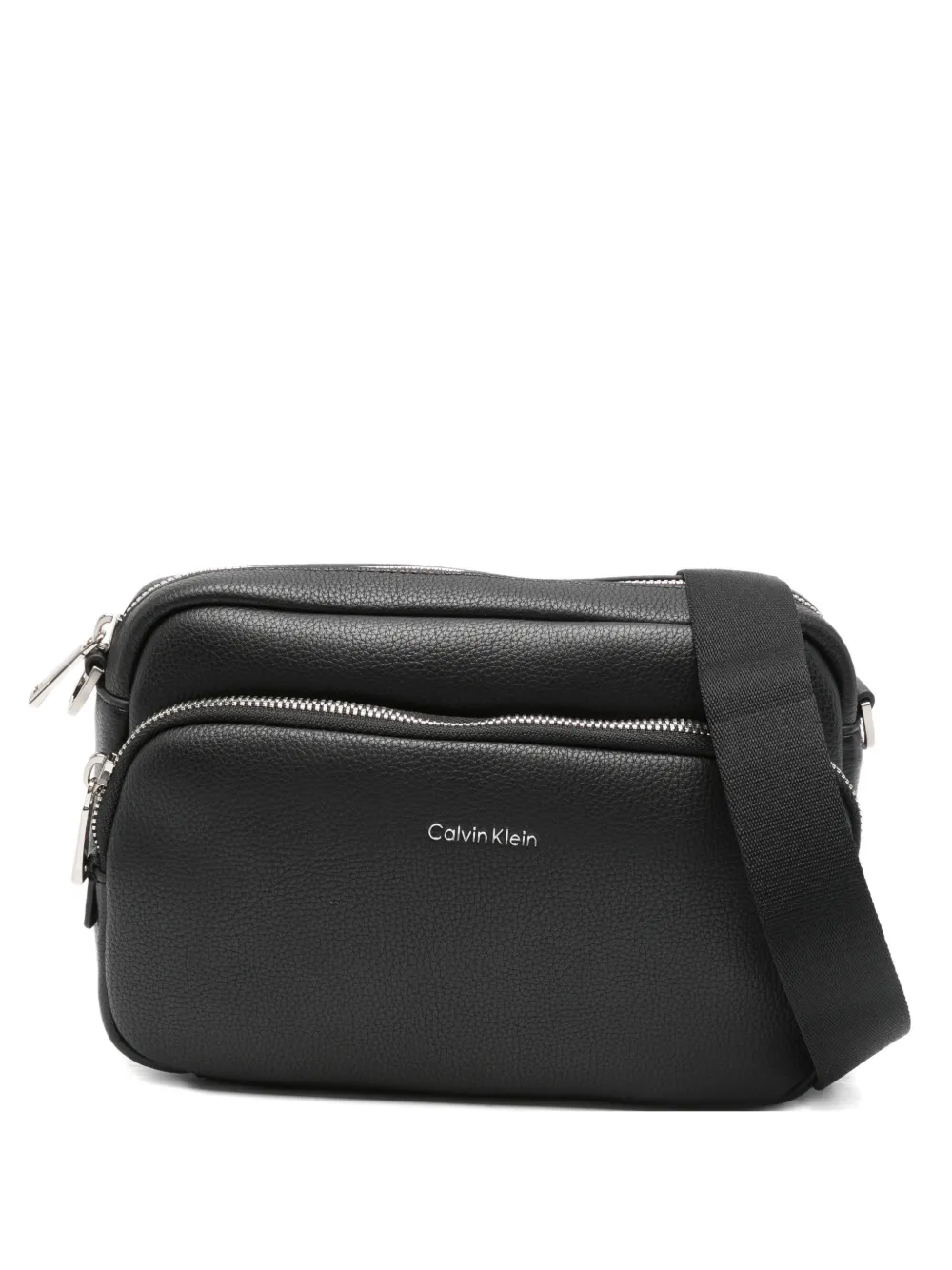 Calvin Klein logo-lettering cross body bag - Nero