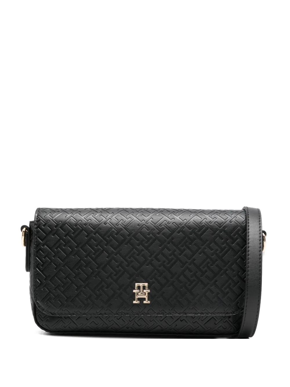Tommy Hilfiger Hilfiger Icon embossed logo cross body bag - Nero