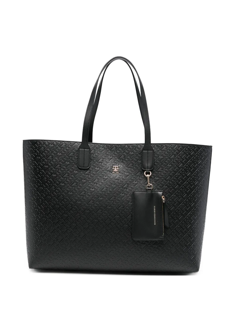 Tommy Hilfiger TH Icon embossed tote bag - Black