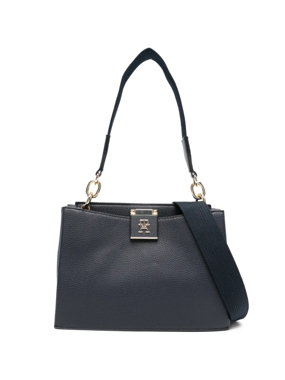 Tommy Hilfiger medium TH her stripe shoulder bag - Blu