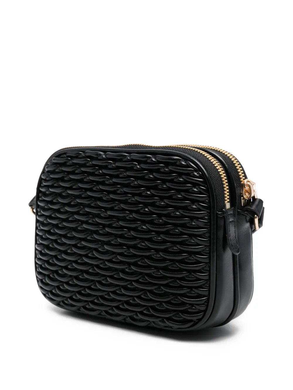 Calvin Klein Geplooide crossbodytas met dubbele rits Zwart