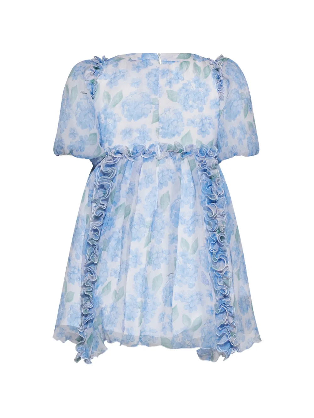 Roberto Cavalli Junior Jurk met ruches en bloemenprint Wit