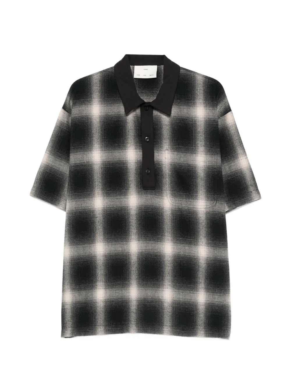 Song For The Mute check-pattern short-sleeve polo shirt - Nero