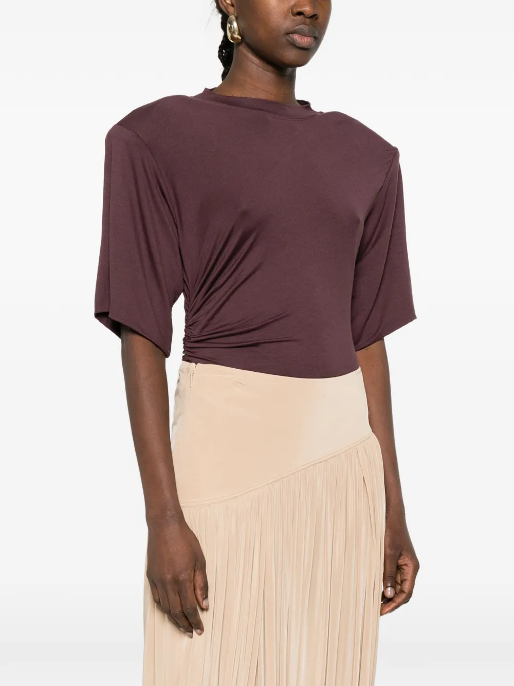  The Andamane Lennox Gathered-detail Bodysuit - Purple 